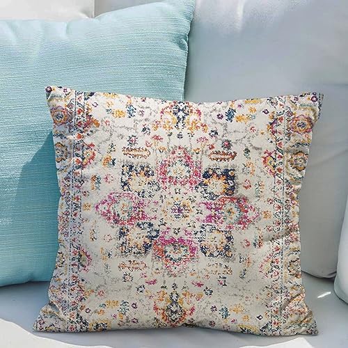 Snycler Boho Throw Pillow Covers 24x24 inch Set of 2 Burnt Yellow Terracotta Rust Colored Throw Pillows Double Sided Boho Home Soft Decor for Bedroom Living Room Couch & Sofa (No Inserts) - Image 5