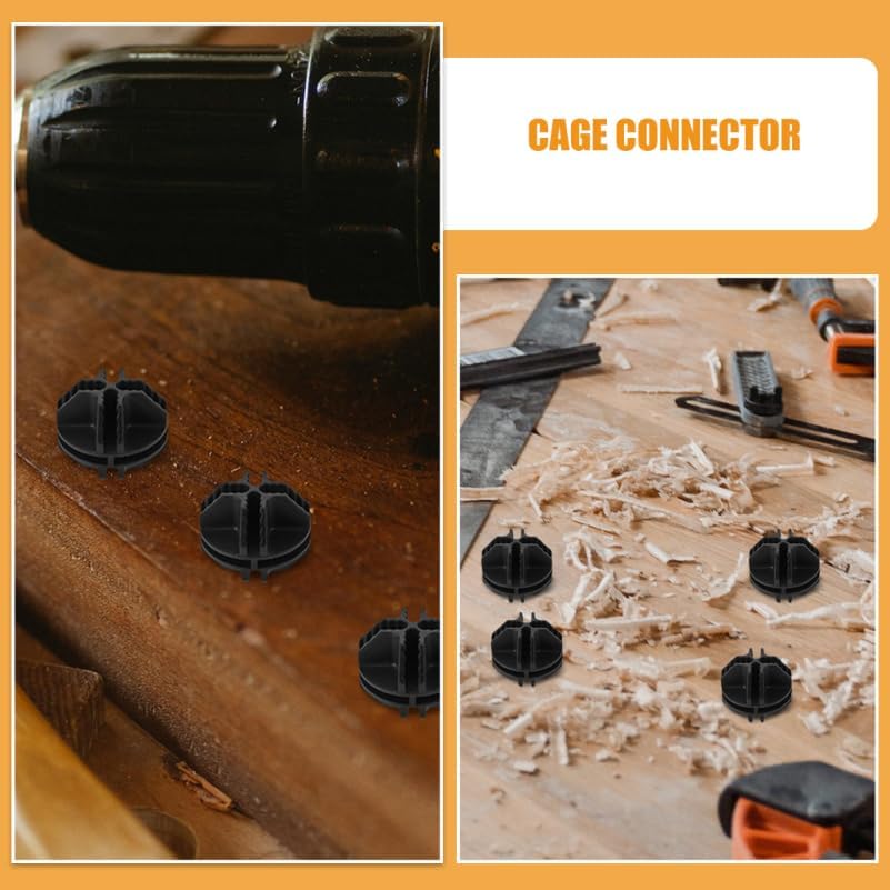 Luxshiny 12 Pack Modular Cube Connectors for Wire Grid Panels, Black - Image 7