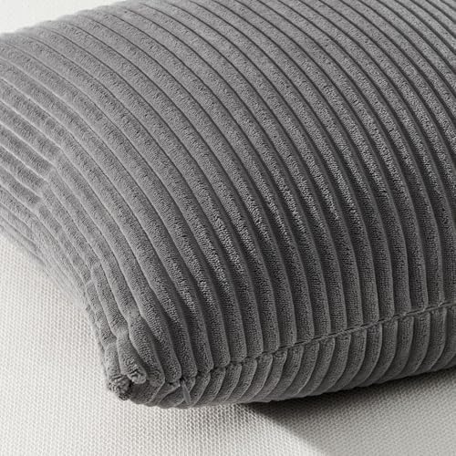 Topfinel Decorative Grey Throw Pillow Covers Cushion Cases, Set of 4 Soft Velvet Modern Double-Sided Designs, Mix and Match for Home Decor, Pillow Inserts Not Included (18x18 inch) - Image 3
