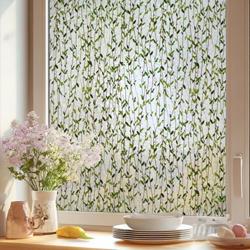 OHTMERU 3D Stained Glass Window Privacy Film Decorative Non-Adhesive by OHTMERU