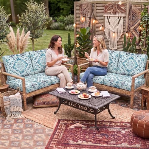 8Pcs Patio Cushion Covers Stretch Outdoor Furniture Protector Slipcovers - Image 2