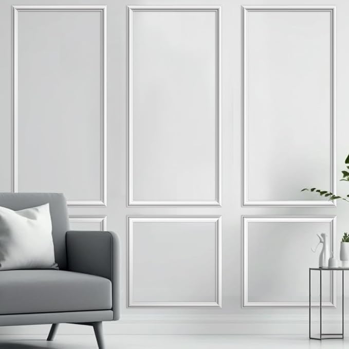 Pangda Peel and Stick Wall Molding Kit, 3D Premade Accent Molding Wainscoting Panel for Interior Wall Moulding Decor, Ready to Assemble Wainscoting Accent Panel | Wall Molding Kit, Premade Accent, Molding Wainscoting Panel for Interior, Wall Moulding D... - Image 5