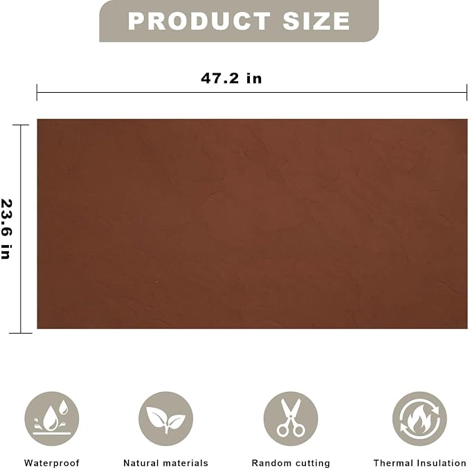 3D Wall Panels - 4PCS 47.2"x23.6" Faux Stone Wall Covering - MCM Modified Clay Material for Home Art, Accent Brick, Modern Exterior/Interior Decoration, Covering 31 sq.ft Slate Coffee Color - Image 2