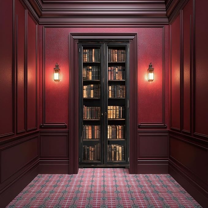 arricraft 2 Pcs Self-Adhesive Door Sticker, 31.5"x78.7" Book Shelf Pattern Door Murals Stickers PVC Wall Removable Wallpaper Decoration for Christmas Bedrooms ​Living Room - Image 5