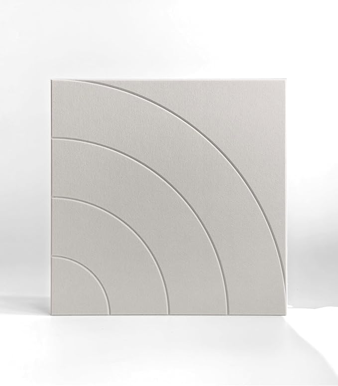 21.65" Large Square Acoustic Panels 4-Pack - Sound Absorbing Wall Panels, Noise Reducing Soundproof Decorative Felt Tiles for Home Office, Studio, Living Room - Beige - Image 3