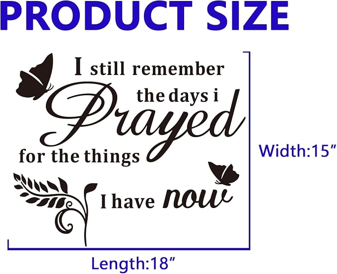 VODOE Prayer Wall Stickers for Bedroom: | Solve Apply Anxiety Issue - Quotes Wall Decals for Living Room Church - Ideal for Instant Home Walls Makeover Small - Image 2