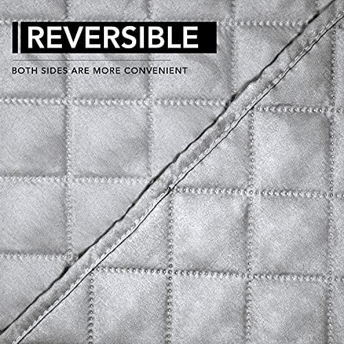 Easy-Going Oversized Recliner Chair Cover Reversible Sofa Cover Water Resistant Couch Cover Furniture Protector with Elastic Straps for Pets Dog Cat (Oversized Recliner, Light Gray/Light Gray) - Image 5