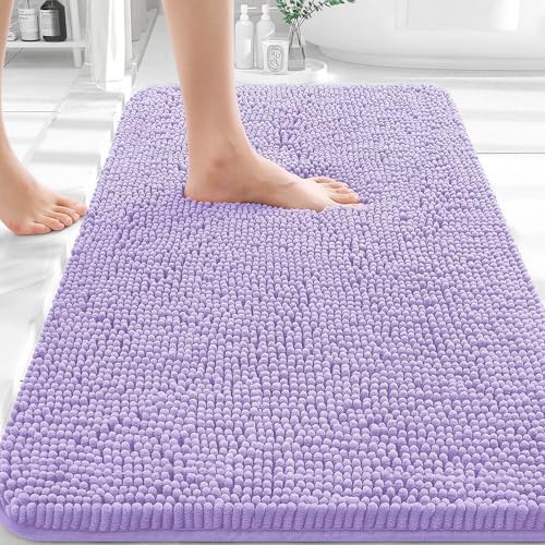OLANLY Bathroom Rugs 30x20, Extra Soft Absorbent Chenille Bath Rugs by OLANLY