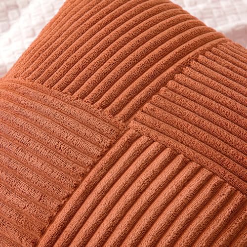 MIULEE Fall Burnt Orange Decorative Throw Pillow Covers for Couch 20x20 in - Image 2