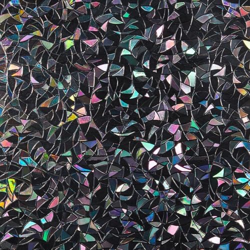Finnez Blackout Window Film, Stained Glass Rainbow, Black, 23.6" x 157.4" by FINNEZ