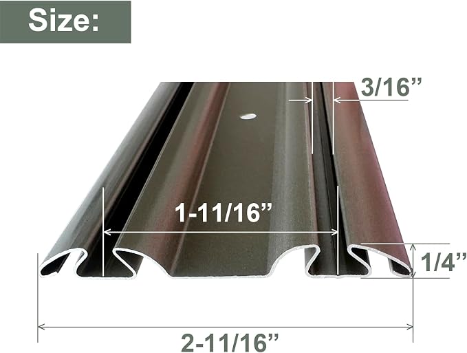 DIYHD 60" Bypass Mirror Closet Door Bottom Track Replacement, 2 Pack - Image 4