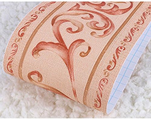 Creation Core 4.2x196.8 Waterproof Wallpaper Border 3D Pattern Wall Decor Removable Self Adhesive Kitchen Bathroom Tiles Stciker, Iris Orange - Image 3