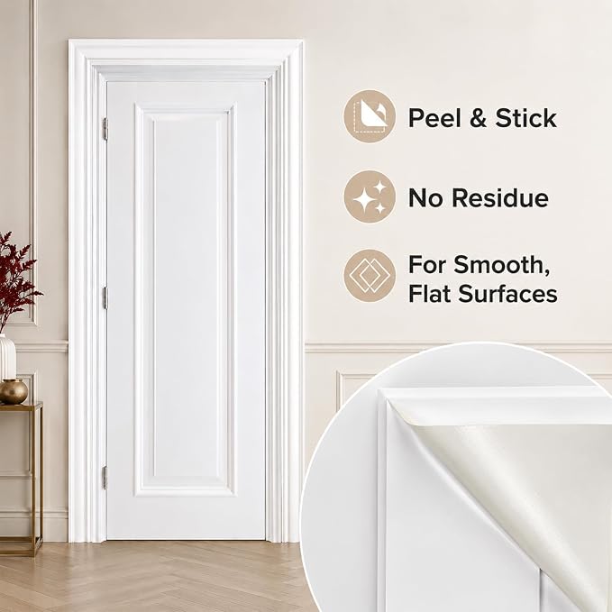 Door Stickers Peel and Stick Murals - Wall Covers Decorative Decal Stripes | 30.3"W x 78.7"H, 3D Stripes Wallpaper，Waterproof Removable Opaque Vinyl Self Adhesive Fake Door Decor for Home Office - Image 2