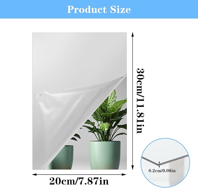 Sibba 1 PC Unbreakable Acrylic Flexible Mirror Peel and Stick Mirror Sheet - Image 3