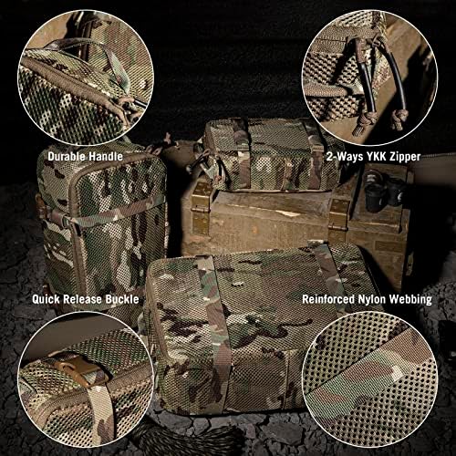 PETAC GEAR 3 PCS Tactical Modular Packing Cubes, Large Capacity Mesh Storage Bag,Outdoor Travel Organize Storage Pouches Bags. - Image 6