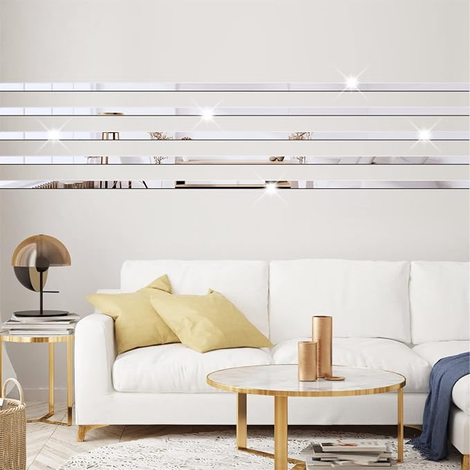 Acrylic Mirror Line Wall Stickers Striped Mirror Wall Decor for Living Room - Image 2