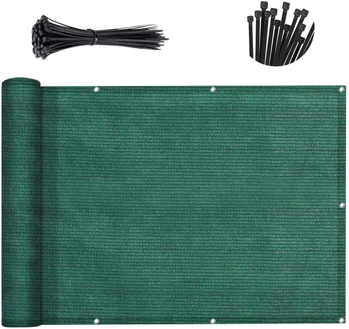 SUNNY GUARD 3' x 9' Balcony Privacy Screen, HDPE Patio Railing Cover Fence by SUNNYGUARD