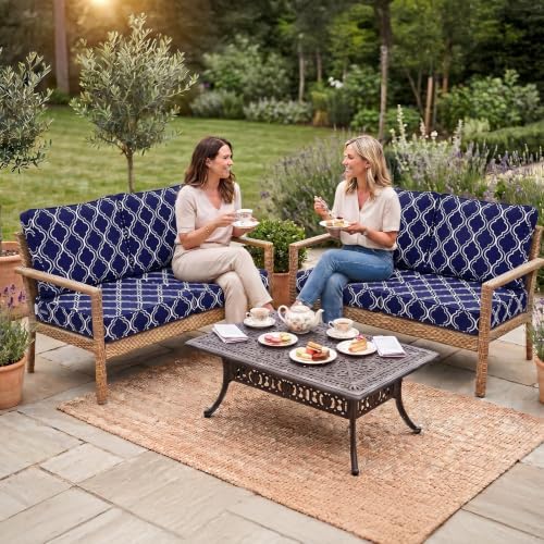 8Pcs Patio Cushion Covers Stretch Outdoor Furniture Protector Slipcovers - Image 2