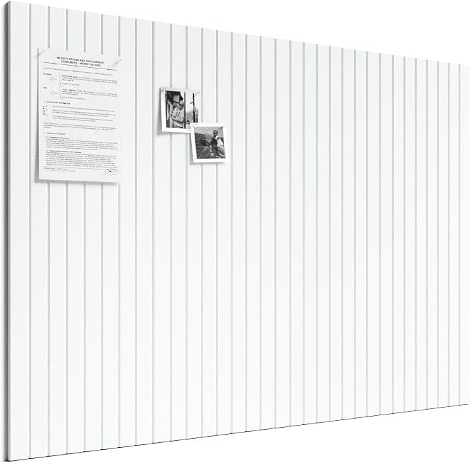 Bumusty 48"x 36" Large Felt Bulletin Board Tiles, Cold White | 12-Pack Cork Board Alternative, Wall Decor, 30 Pushpins, 60 Adhesive Tabs, Vision Board, Office, Classroom, Home, Dorm by BUMUSTY