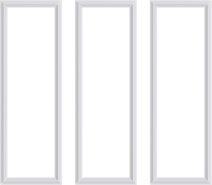 3 Set Panels Peel and Stick Premade Wainscoting Accent Wall Panels for Interior Wall Decor Easy DIY Build and Picture Frame Door Decor (8 x 24 in) by KTINITK