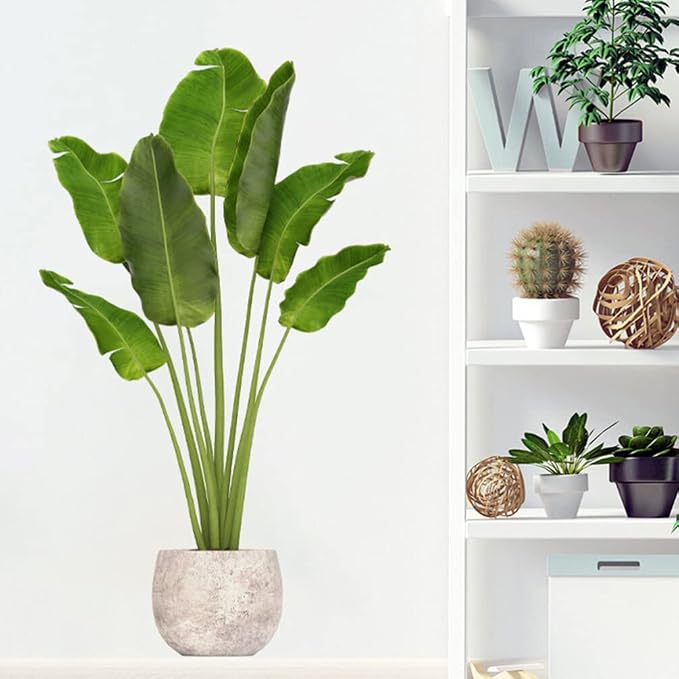 VOSAREA Green Plant Wall Decal Peel and Stick – 3D Realistic Potted Plant Wall Sticker – Removable Waterproof Greenery Stickers & Murals for Bedroom Living Room Office (35.37X15.72Inch) - Image 5