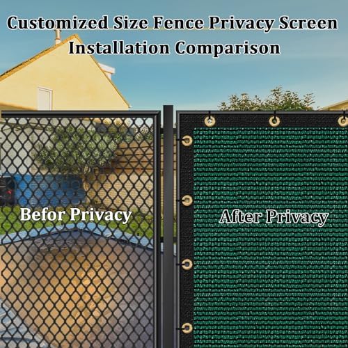 Shade&Beyond 4'x13' Dark Green Privacy Screen Fence Cover 170 GSM Fencing Mesh Fence Panel for Wall Garden Yard Backyard Indoor Outdoor Home Decoration - Image 4