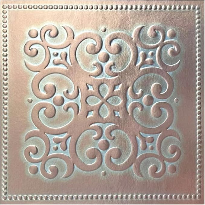 Main Street Peel and Stick Wallpaper Tiles, Patina Copper, 24-Pack | 8 x 8 in tile size, Removable, Self Adhesive, Renter-Friendly, For Kitchen and DIY Projects by MainStreet