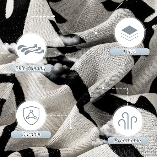 MYSKY HOME Boho Couch Cover for Dogs Washable Black Rhombic Couch Sofa Protector Cats Pets Friendly Chenille Geometric Sofa Covers Soft Durable Farmhouse Sofa Slipcovers, 71" X102" - Image 5