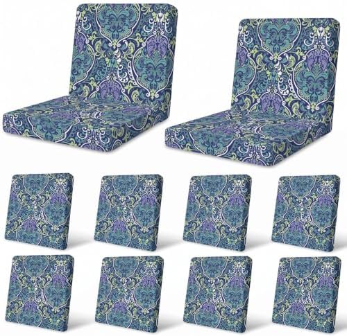 12Pcs Patio Cushion Covers Stretch Outdoor Furniture Protector Slipcovers by pickyNproud