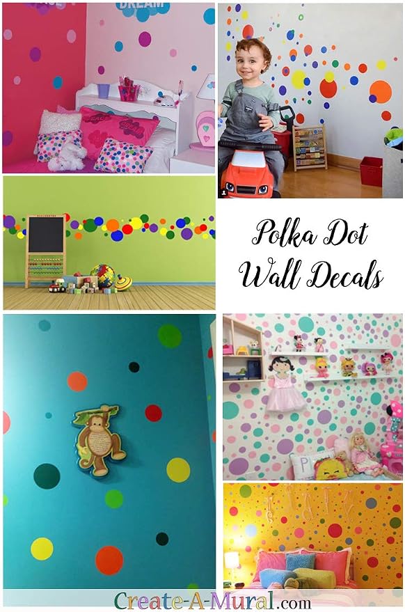 Polka Dot Wall Stickers, Wall Decor Stickers, Wall Dots, Vinyl Circle Room Dot Decals Wall Art Stickers for Bedroom Girls Room Peel and Stick Kids Room Decor Birthday Gift (Lilac) - Image 5