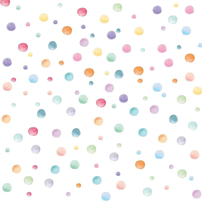 123 Pcs Pastel Polka Dots Wall Stickers, Colorful Round Wall Decal, Peel and Stick Rainbow Wall Stickers, Multicolor Circle Window Clings Decoration for Nursery Wallpaper Kids Bedroom Classroom Wall - Image 5