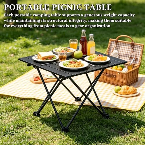 Camping Table Foldable, Black, 16x13.7x11.5in, 2 Pack - Image 5