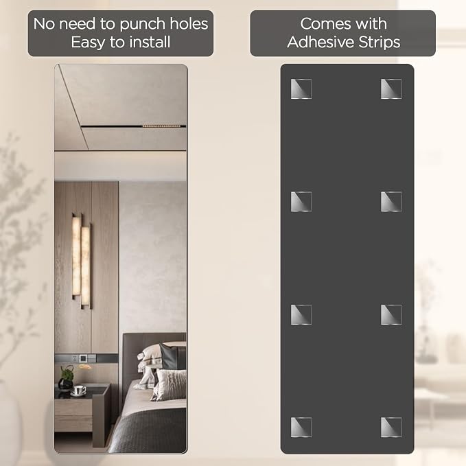 iCAGY Acrylic Full Body Self-Adhesive Shatterproof Mirror - Image 2