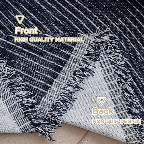 MYSKY HOME Oversized Armchair Couch Cover for 1 Cushion Couch, Washable Sofa Protector, Chair Couch Covers Sofa Covers Sofa Throws Sofa Slipcovers Futon Cover for Pet, Kid, 71"X91", Navy - Image 4