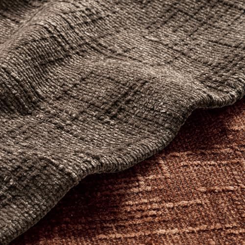 MIULEE Chenille Textured Fall Throw Pillow Covers Brown 20x20 Set of 2 - Image 2