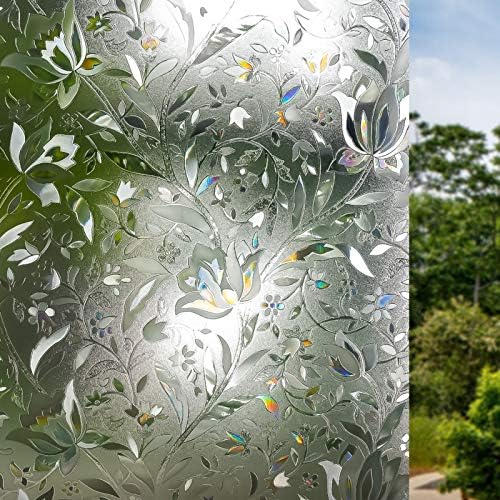 Volcanics Rainbow Window Film - Static Clings, 3D Decals & Stickers for Glass Doors & Windows, Heat Control & Anti UV, 35.4 x 78.7 Inches by Volcanics