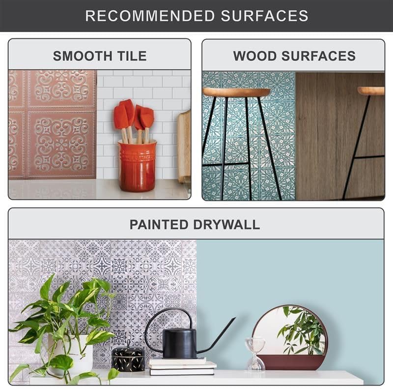 Main Street Peel and Stick Wallpaper Tiles Brushed Nickel & Silver - Image 4