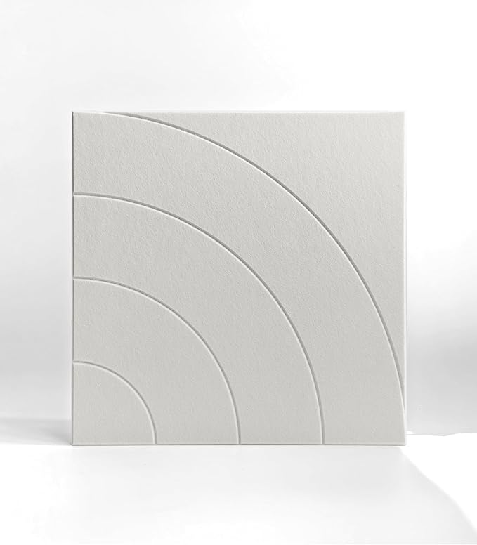 21.65" Large Square Acoustic Panels 4-Pack - Sound Absorbing Wall Panels, Noise Reducing Soundproof Decorative Felt Tiles for Home Office, Studio, Living Room - White - Image 2