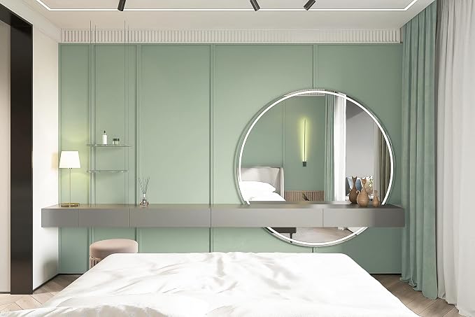 Dimoon 236''x17.7'' Green Peel and Stick Wallpaper Contact Paper Modern Self Adhesive Wall Paper Removable Renter Friendly Textured Solid Color Shelf Cabinet Vinyl Roll (236''x17.7'',Palegreen) - Image 7