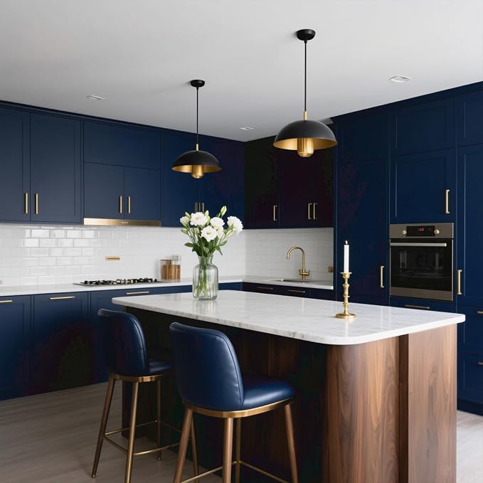 Yancorp 24"x394"/32.8' Matte Gray Blue Peel and Stick Wallpaper Removable Contact Paper for Cabinets Self-Adhesive and Drawers Stick on Wall Paper for Bedroom Kitchen - Image 7