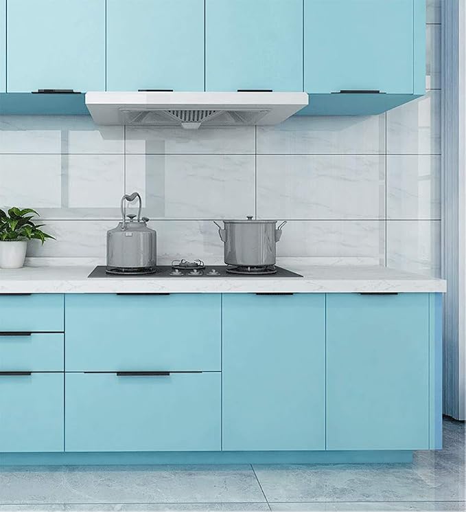 118"x17.7" Teal Peel and Stick Wallpaper Solid Color Teal Contact Paper Self-Adhesive Removable Wallpaper for Wall Covering Cabinet Countertop Vinyl Roll - Image 3