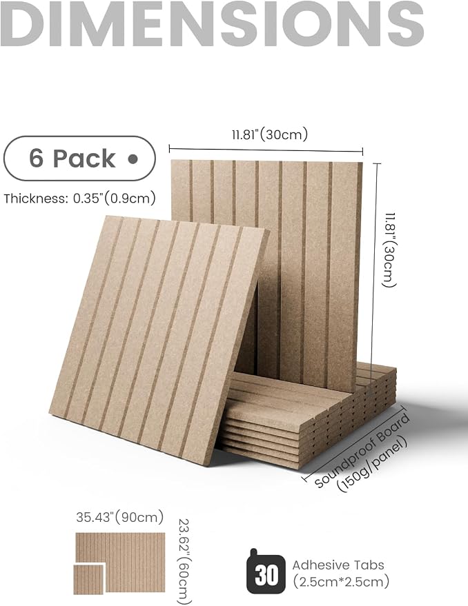 Fluxynara 36" x 24" Large Felt Bulletin Board, Taupe | 6 Pack Cork Board Alternative with 30 Safe Adhesive Tabs, Pin Boards for Wall Decor, Home, Office, Classroom,Dorm - Image 2