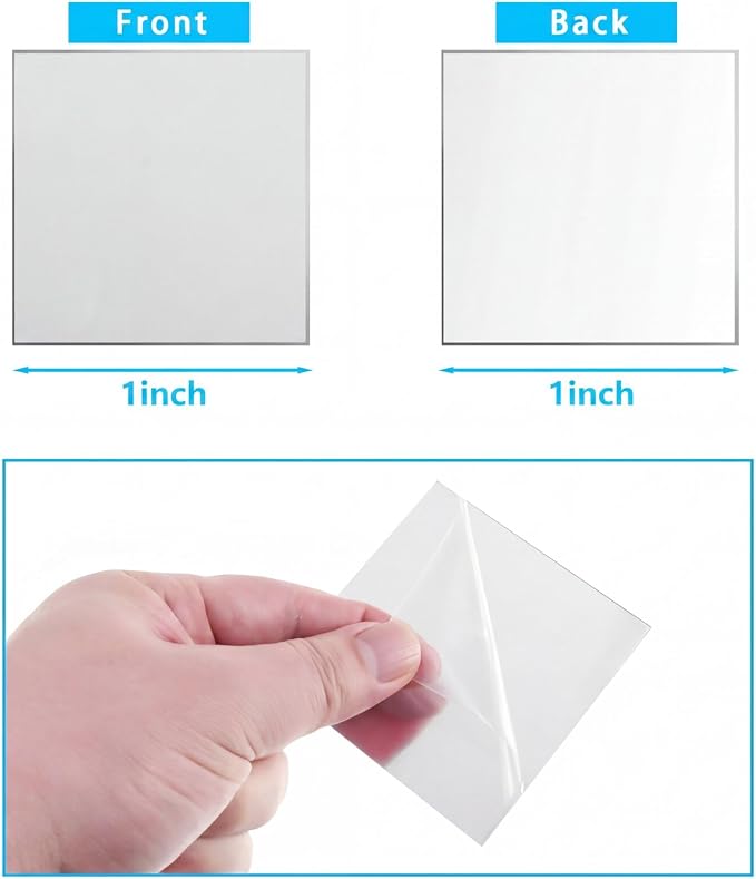 Jetec 50 Pcs Small Acrylic Square Mirror Tiles for Crafts DIY,1 Inch - Image 2