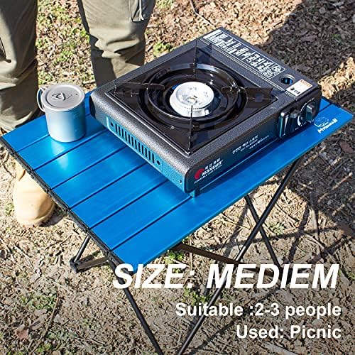 MSSOHKAN Camping Table Folding Portable Camp Side Table Aluminum Lightweight Carry Bag Beach Outdoor Hiking Picnics BBQ Cooking Dining Kitchen Blue Medium - Image 6