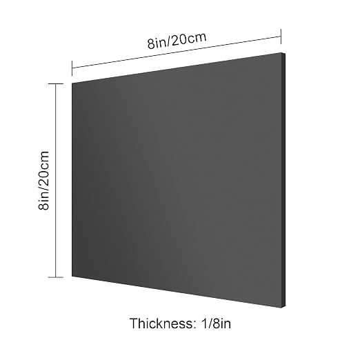 8x8 Inches Black Mirror Acrylic Sheet – 2 Pcs Reflective Acrylic Panel for DIY Crafts, Home Décor & More (20x20 cm) - Image 2