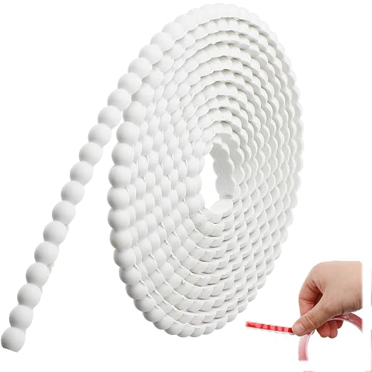 Leinuosen Flexible Bead Molding Trim Peel and Stick White 10ft /10 mm by Leinuosen