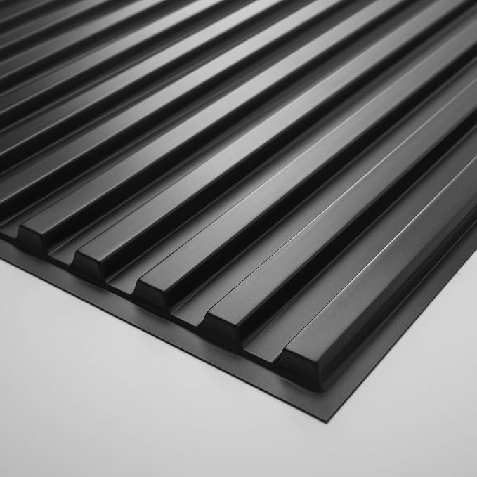 Art3d Fluted Slat 3D Wall Panels, Drop Ceiling Tiles, 6-Pack, Black | 24" x 48" , Lightweight, Break-Proof, Compatible with Grid System, Ideal for Home, Commercial Spaces - Image 8
