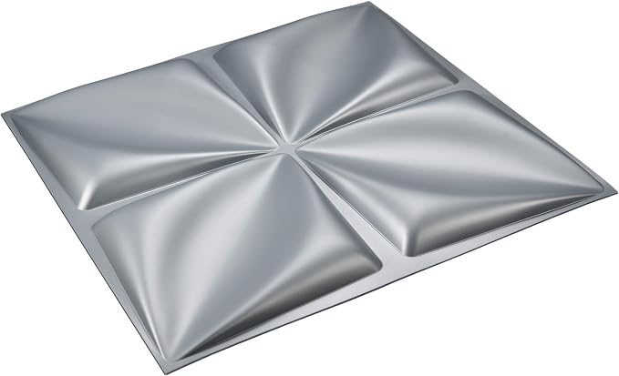 Art3d Matt Grey Silver 3D Wall Panel PVC Flower Design Cover 3 Sq Meter, for Interior Wall Decor in Living Room,Bedroom,Lobby,Office,Shopping Mall - Image 4