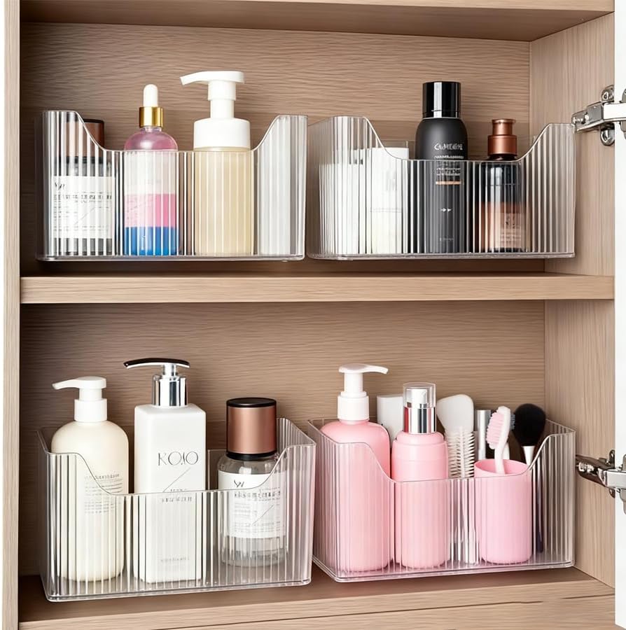 Acrylic Wall Mounted Storage Rack, 2 Pcs Storage Box Shower Basket - Image 7