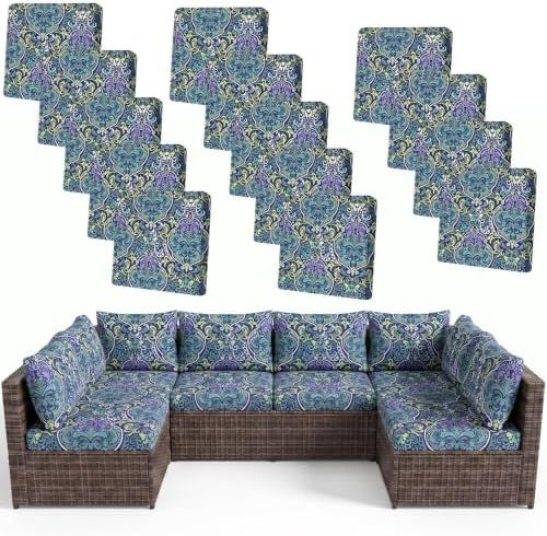 14Pcs Patio Cushion Covers Stretch Outdoor Furniture Protector Slipcovers by pickyNproud